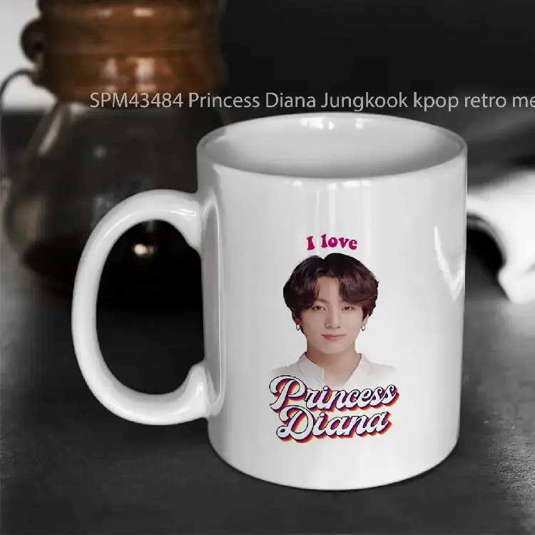 SPM43484 Princess Diana Jungkook kpop retro meme Gelas Keramik Supermug