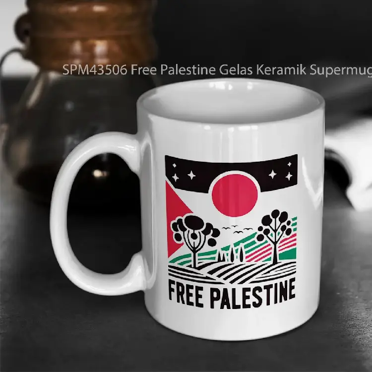 SPM43506 Free Palestine Gelas Keramik Supermug