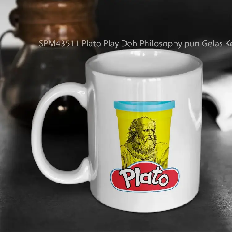 SPM43511 Plato Play Doh Philosophy pun Gelas Keramik Supermug
