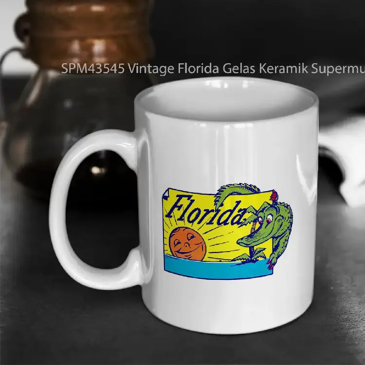SPM43545 Vintage Florida Gelas Keramik Supermug
