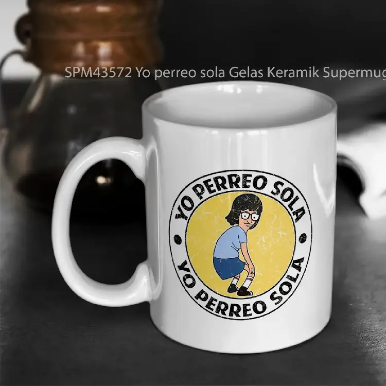 SPM43572 Yo perreo sola Gelas Keramik Supermug