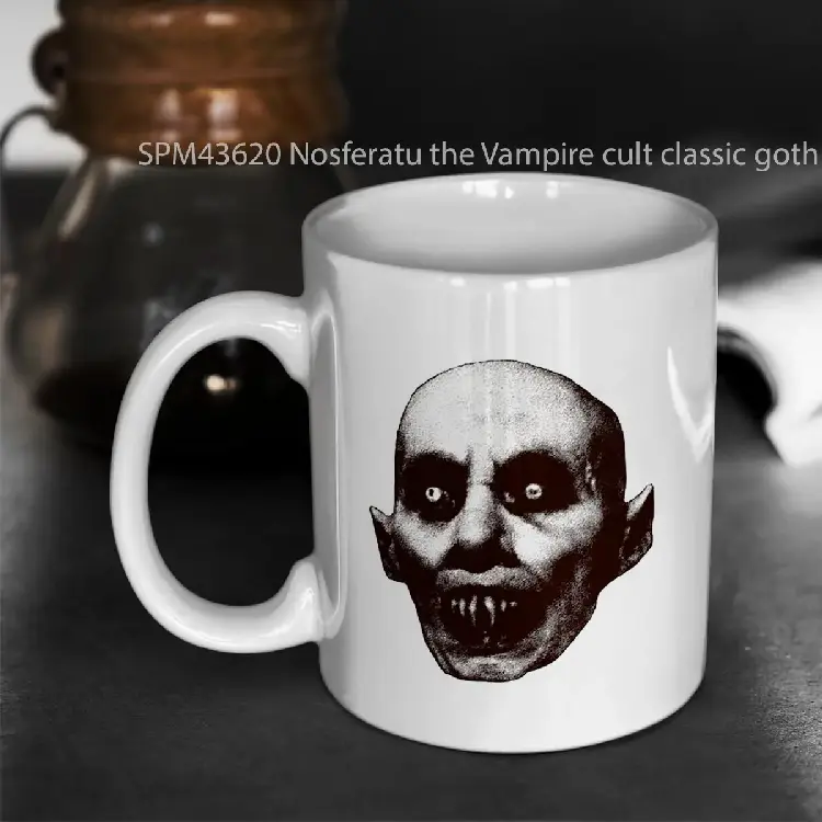 SPM43620 Nosferatu the Vampire cult classic goth gothic horror lover gift Halloween t shirt Gelas Keramik Supermug