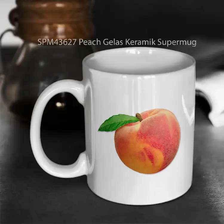 SPM43627 Peach Gelas Keramik Supermug