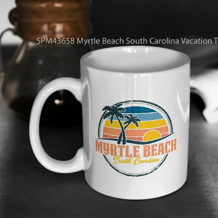 SPM43658 Myrtle Beach South Carolina Vacation Travel Design Gelas Keramik Supermug