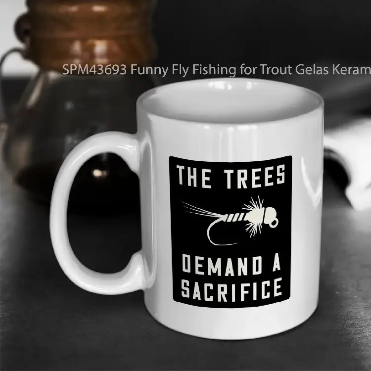 SPM43693 Funny Fly Fishing for Trout Gelas Keramik Supermug