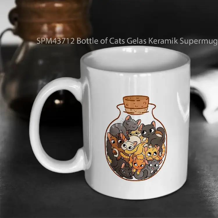 SPM43712 Bottle of Cats Gelas Keramik Supermug