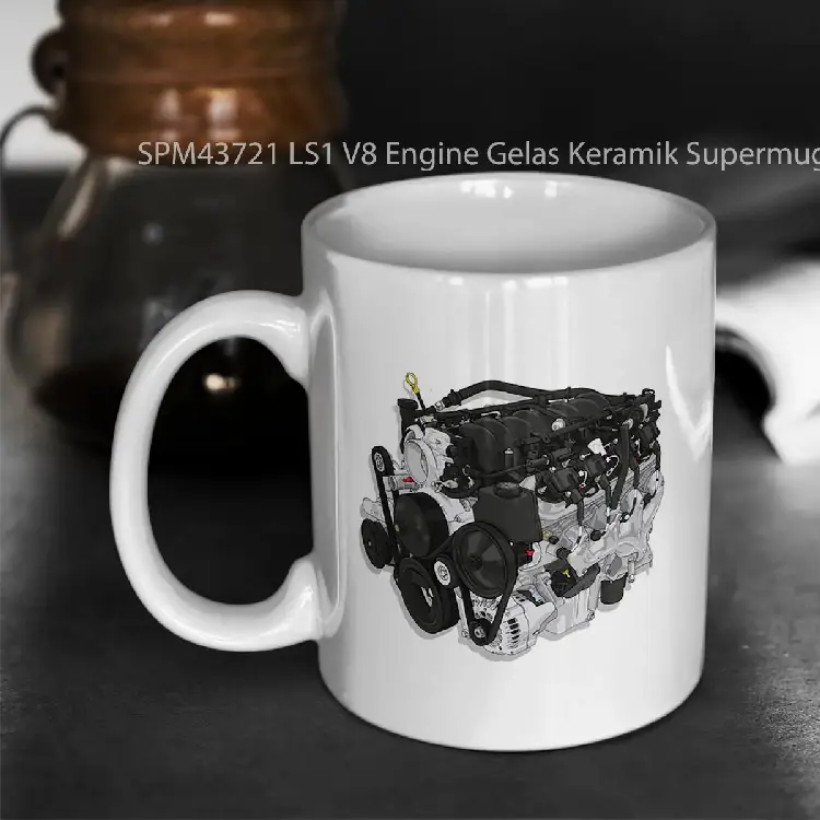 SPM43721 LS1 V8 Engine Gelas Keramik Supermug