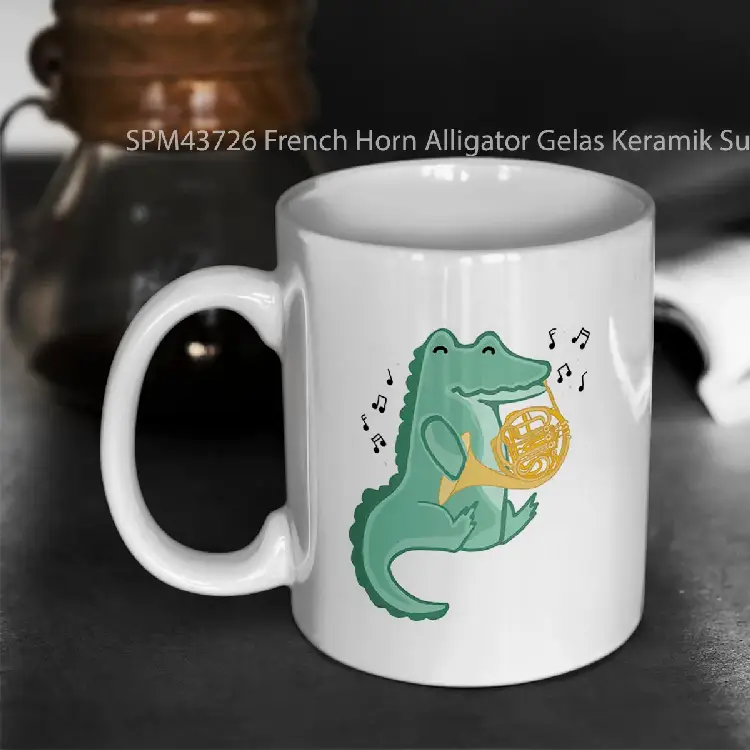 SPM43726 French Horn Alligator Gelas Keramik Supermug