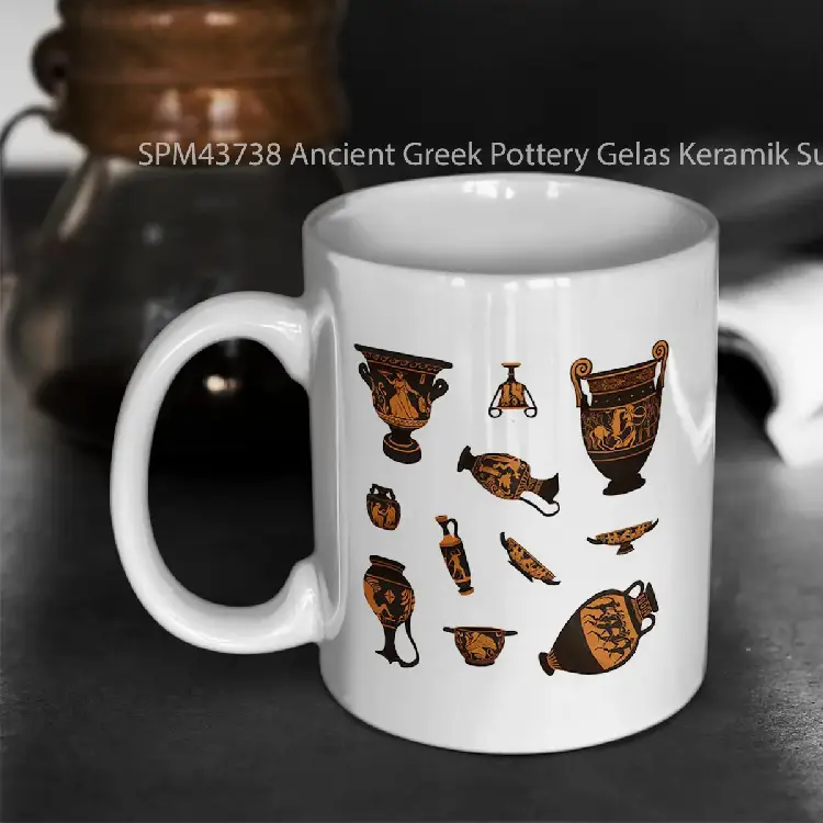 SPM43738 Ancient Greek Pottery Gelas Keramik Supermug