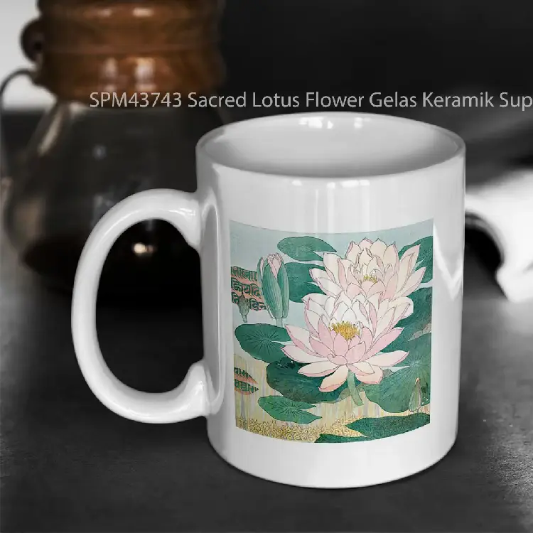 SPM43743 Sacred Lotus Flower Gelas Keramik Supermug