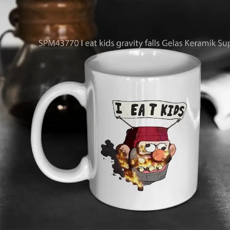 SPM43770 I eat kids gravity falls Gelas Keramik Supermug