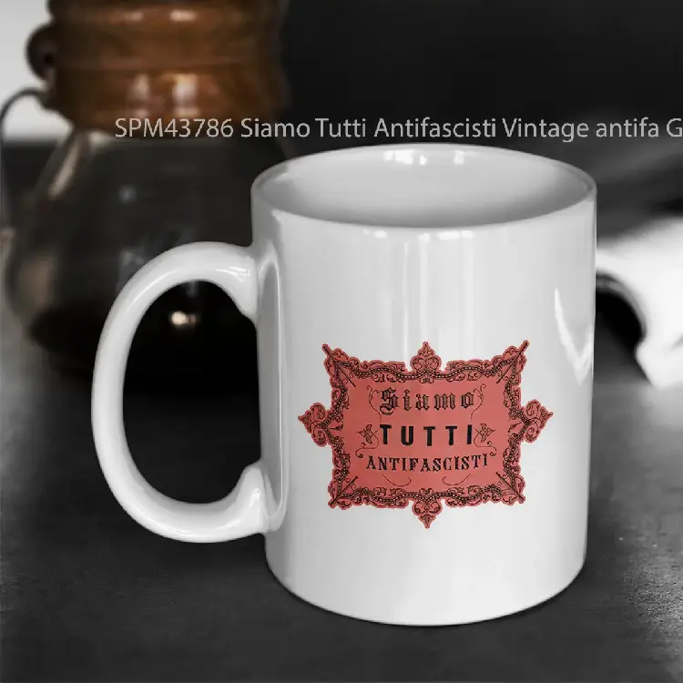 SPM43786 Siamo Tutti Antifascisti Vintage antifa Gelas Keramik Supermug