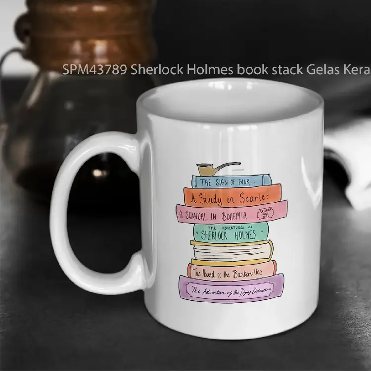 SPM43789 Sherlock Holmes book stack Gelas Keramik Supermug