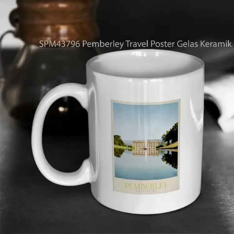 SPM43796 Pemberley Travel Poster Gelas Keramik Supermug