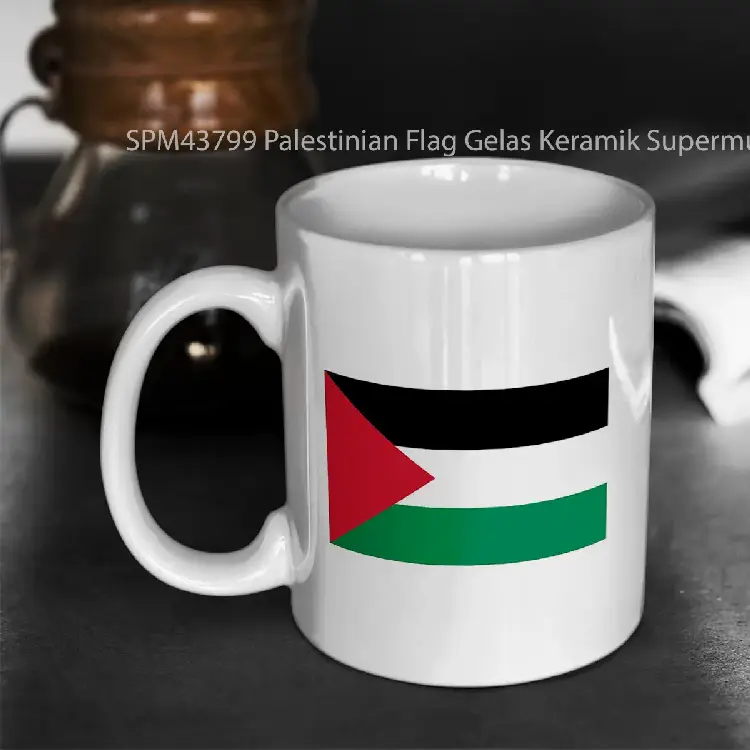 SPM43799 Palestinian Flag Gelas Keramik Supermug