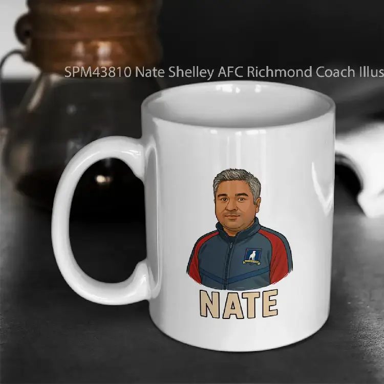 SPM43810 Nate Shelley AFC Richmond Coach Illustration Gelas Keramik Supermug