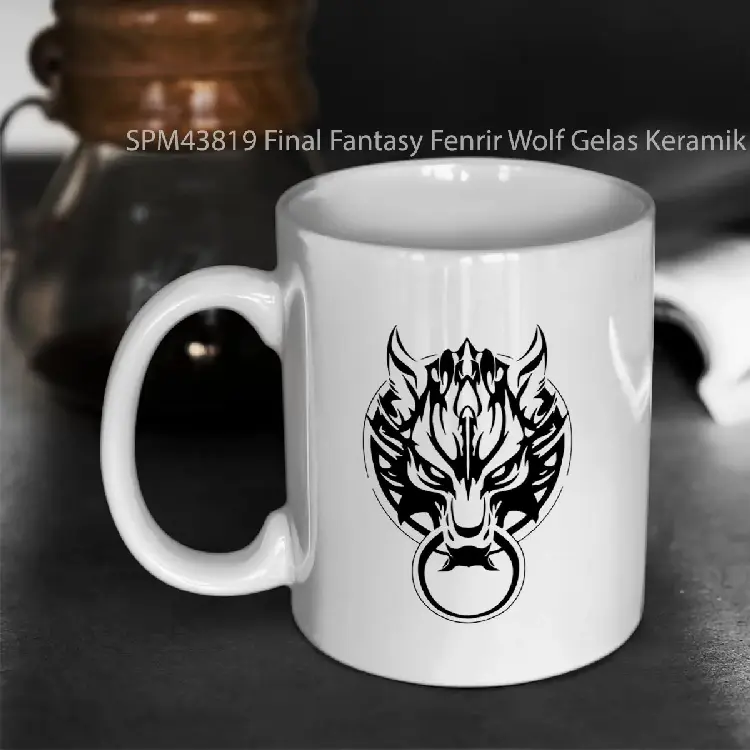 SPM43819 Final Fantasy Fenrir Wolf Gelas Keramik Supermug