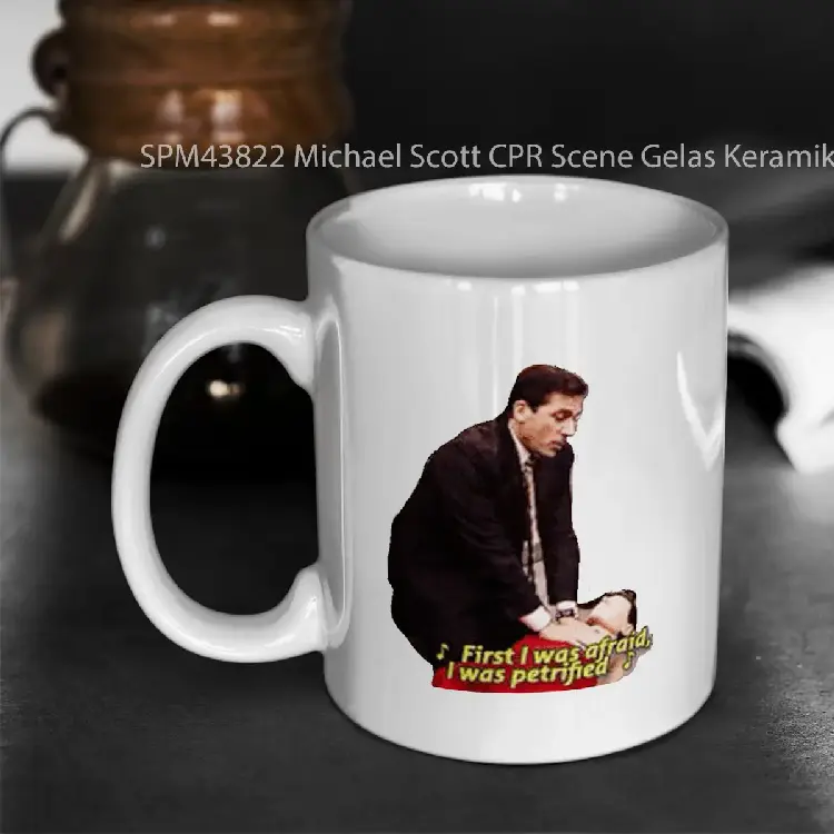 SPM43822 Michael Scott CPR Scene Gelas Keramik Supermug