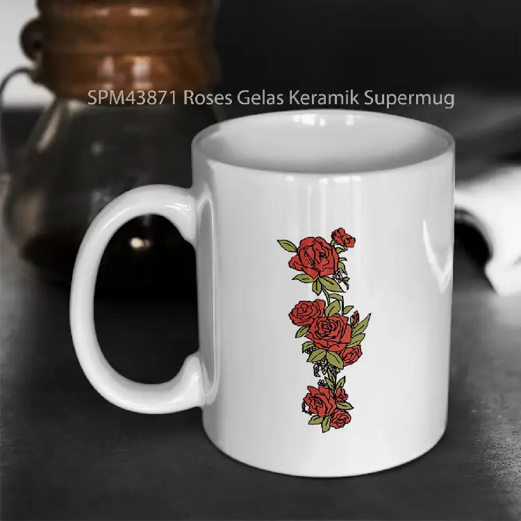 SPM43871 Roses Gelas Keramik Supermug