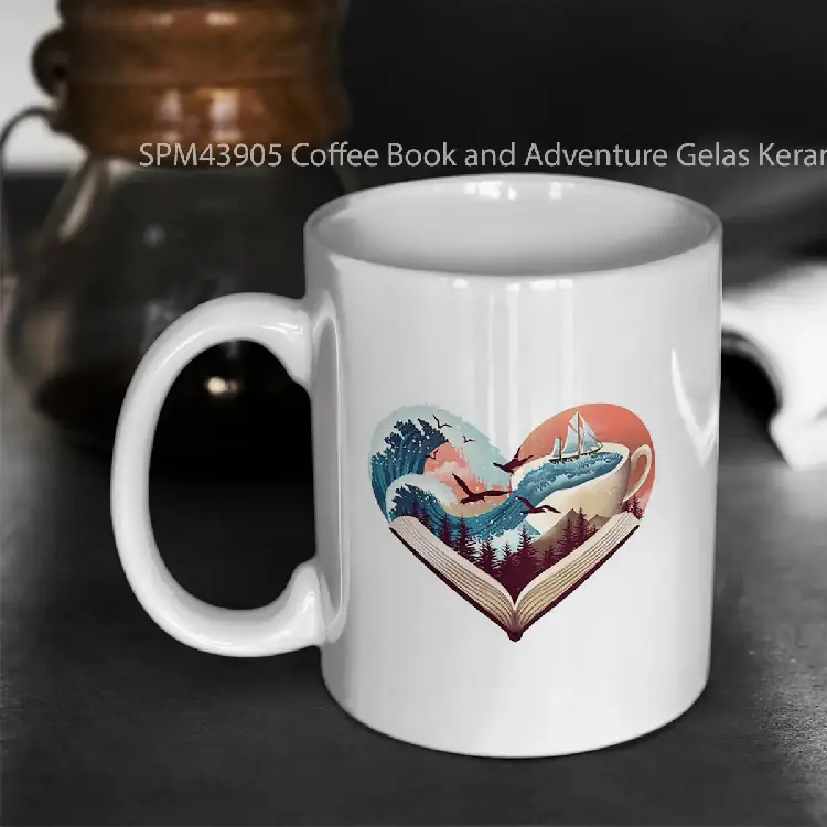 SPM43905 Coffee Book and Adventure Gelas Keramik Supermug
