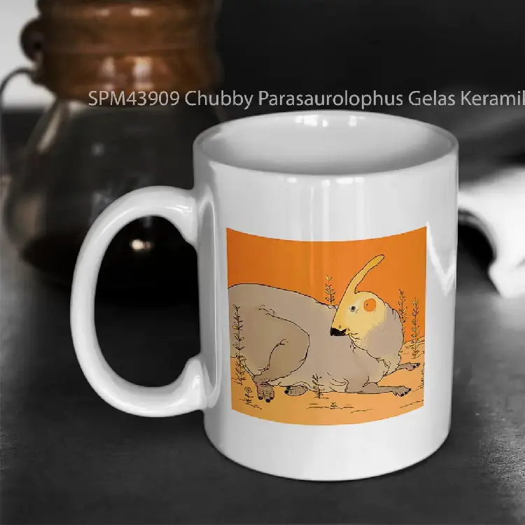 SPM43909 Chubby Parasaurolophus Gelas Keramik Supermug