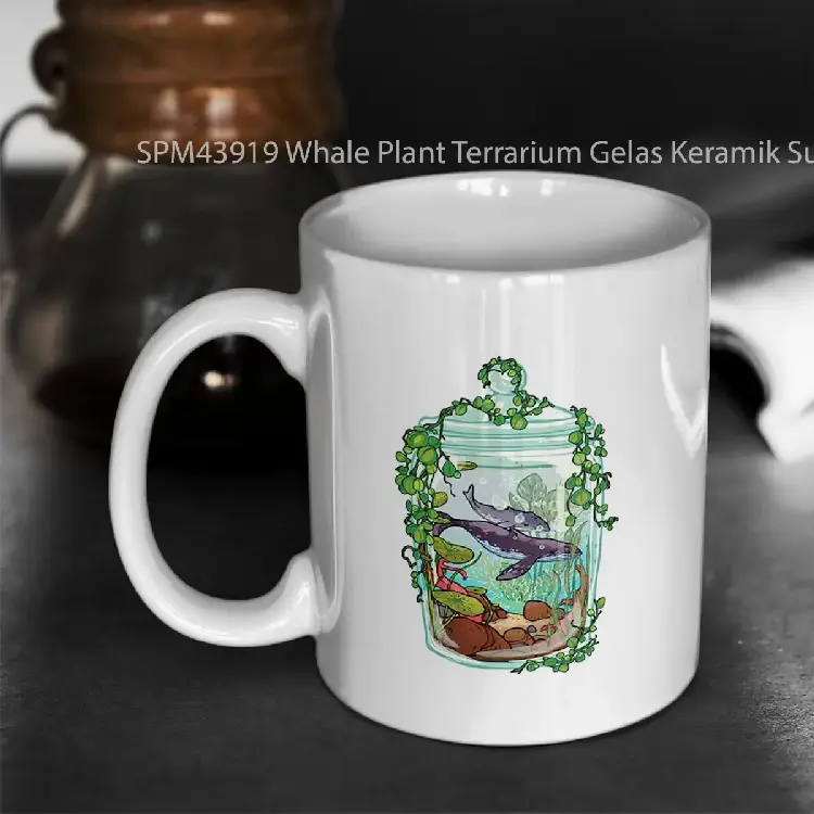 SPM43919 Whale Plant Terrarium Gelas Keramik Supermug