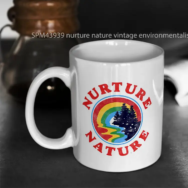 SPM43939 nurture nature vintage environmentalist design Gelas Keramik Supermug