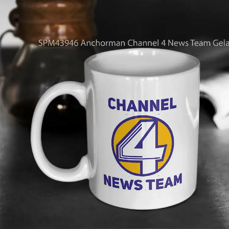 SPM43946 Anchorman Channel 4 News Team Gelas Keramik Supermug