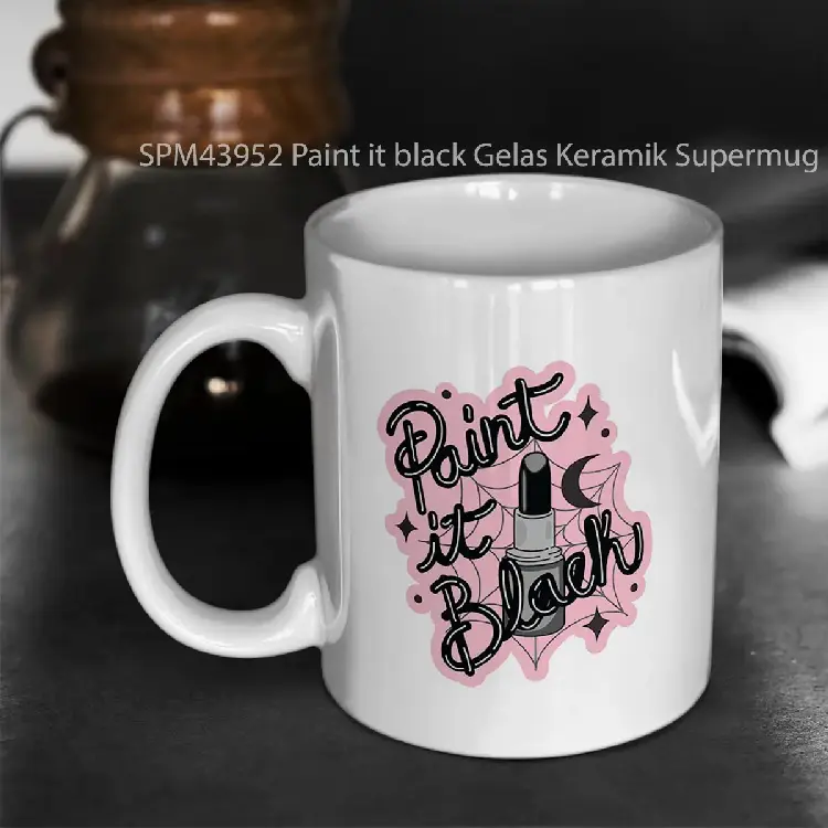 SPM43952 Paint it black Gelas Keramik Supermug