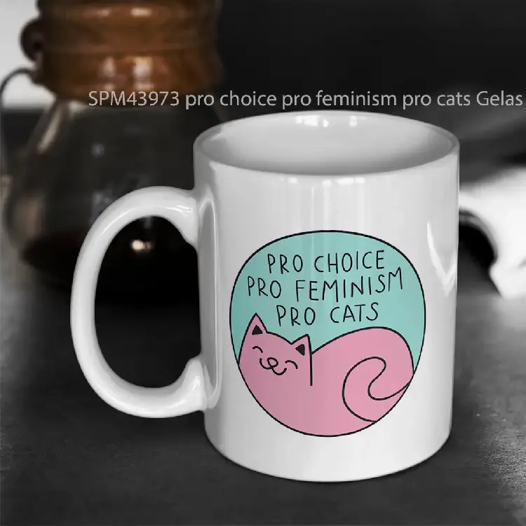SPM43973 pro choice pro feminism pro cats Gelas Keramik Supermug