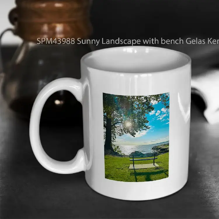 SPM43988 Sunny Landscape with bench Gelas Keramik Supermug