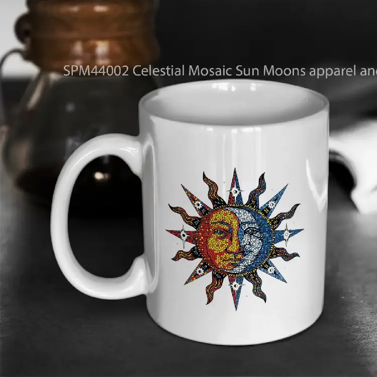 SPM44002 Celestial Mosaic Sun Moons apparel ands Gelas Keramik Supermug