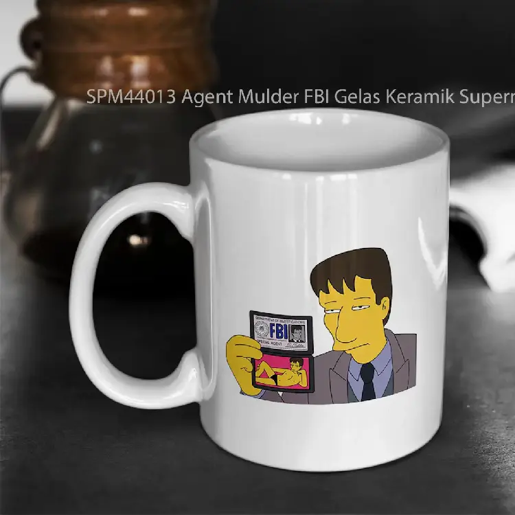 SPM44013 Agent Mulder FBI Gelas Keramik Supermug