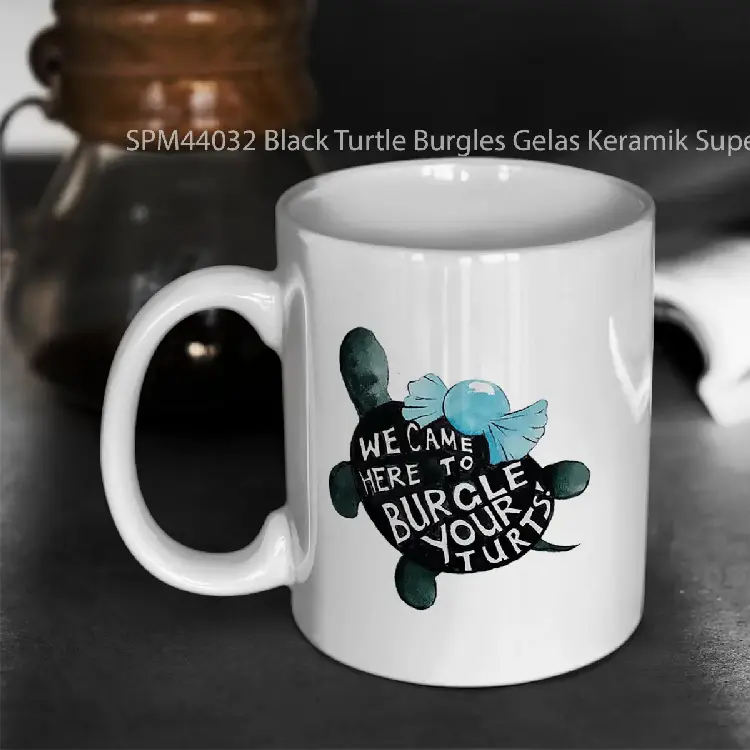 SPM44032 Black Turtle Burgles Gelas Keramik Supermug