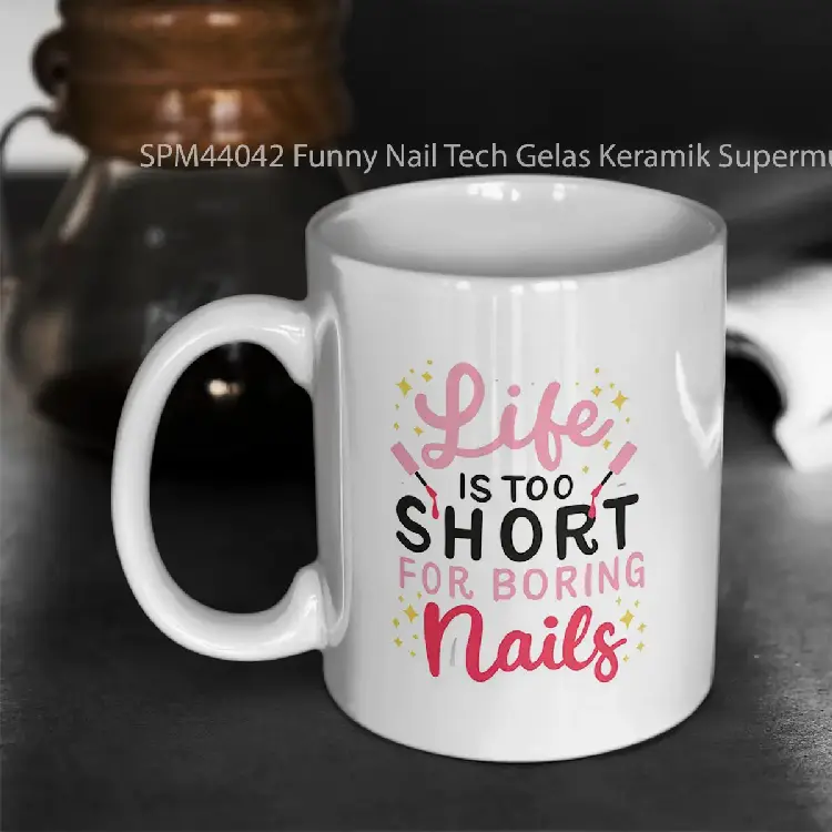 SPM44042 Funny Nail Tech Gelas Keramik Supermug