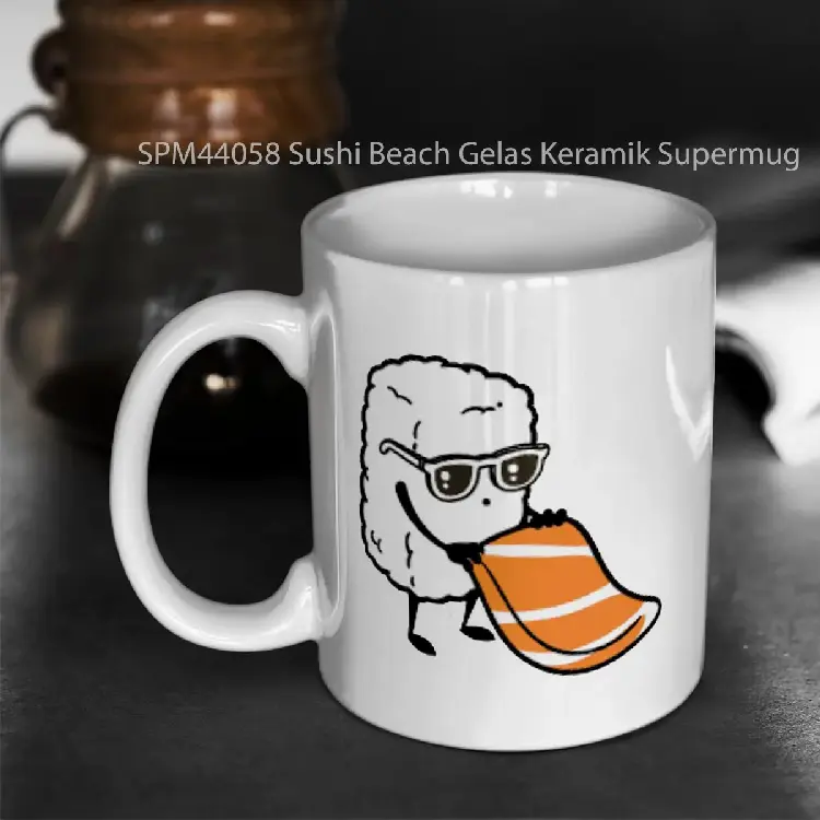 SPM44058 Sushi Beach Gelas Keramik Supermug