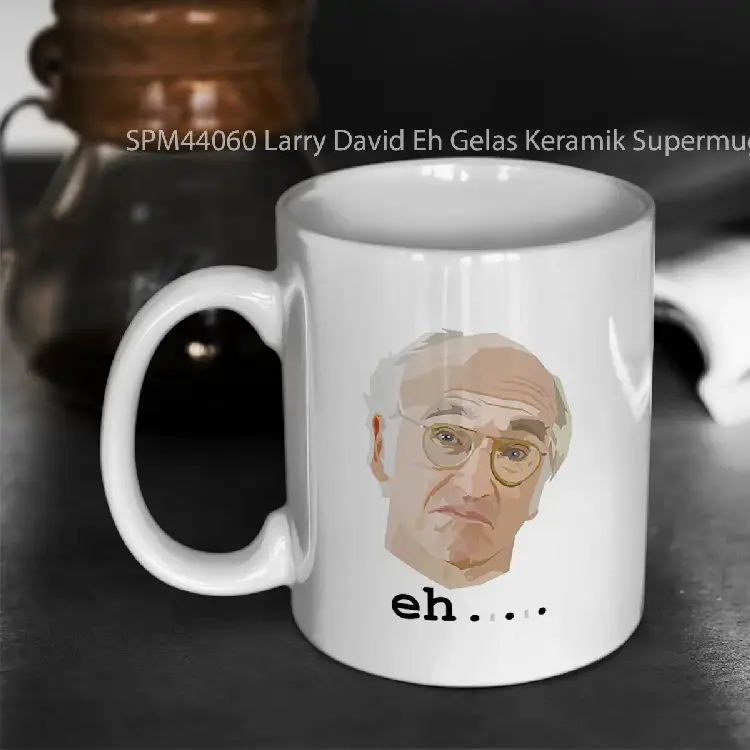 SPM44060 Larry David Eh Gelas Keramik Supermug