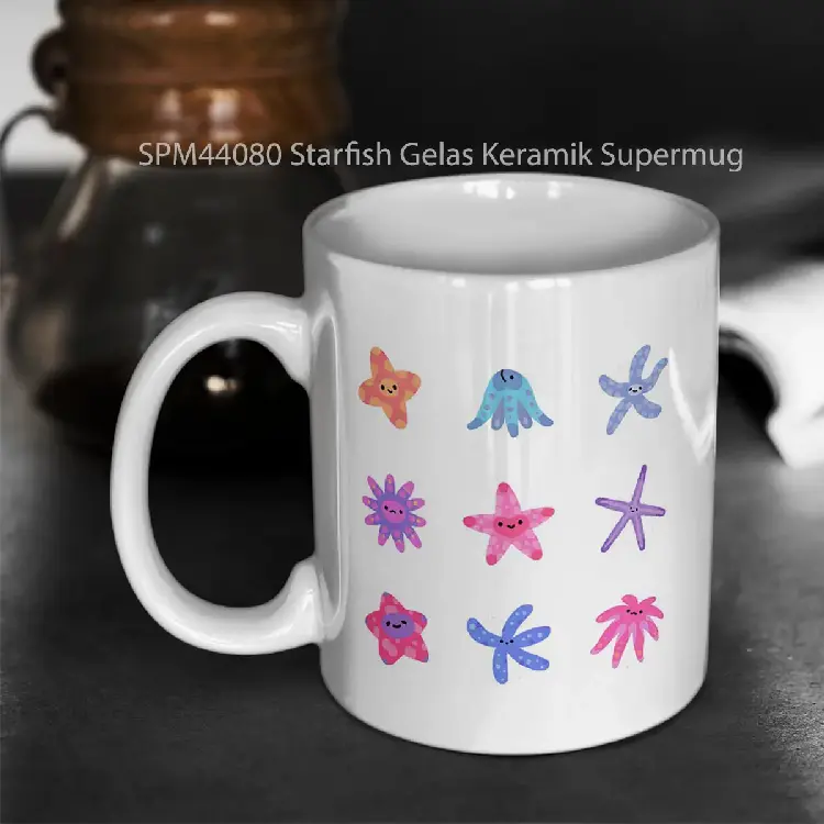 SPM44080 Starfish Gelas Keramik Supermug