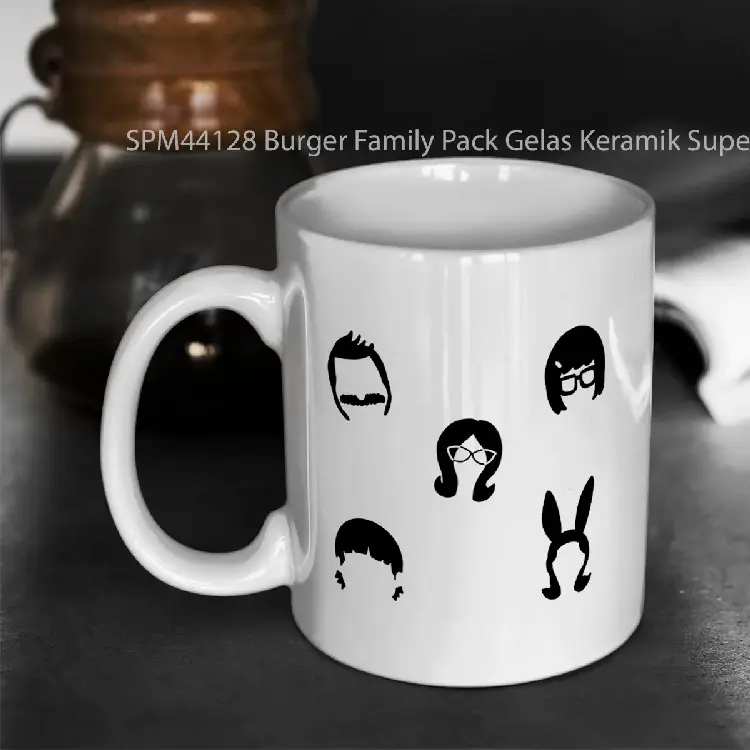 SPM44128 Burger Family Pack Gelas Keramik Supermug