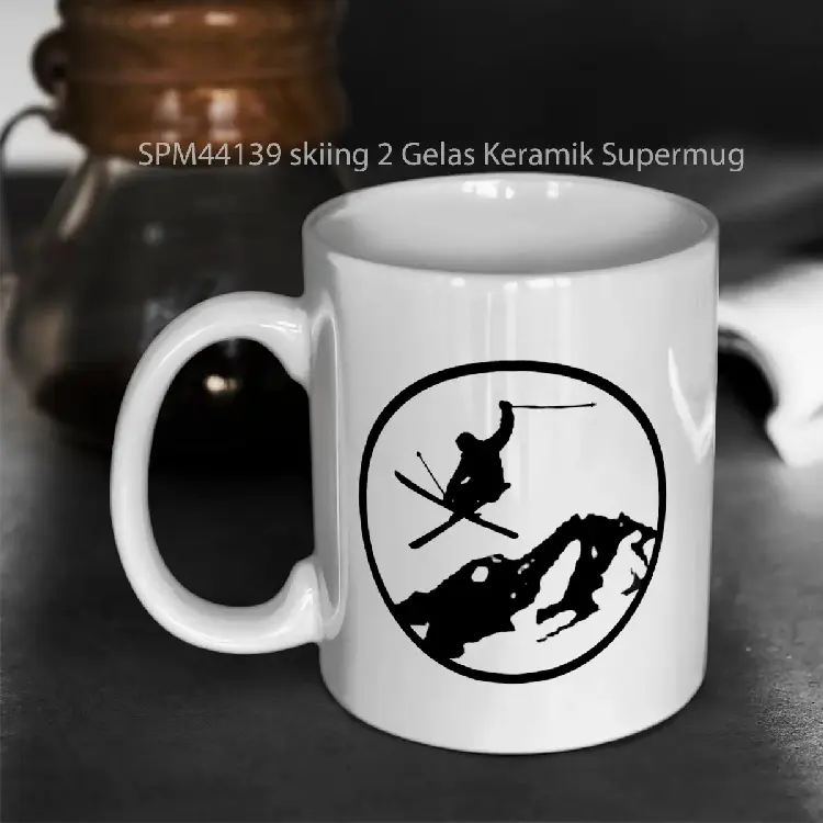 SPM44139 skiing 2 Gelas Keramik Supermug