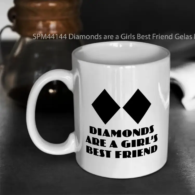 SPM44144 Diamonds are a Girls Best Friend Gelas Keramik Supermug