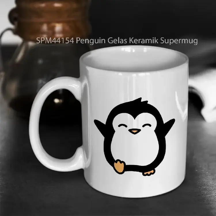 SPM44154 Penguin Gelas Keramik Supermug
