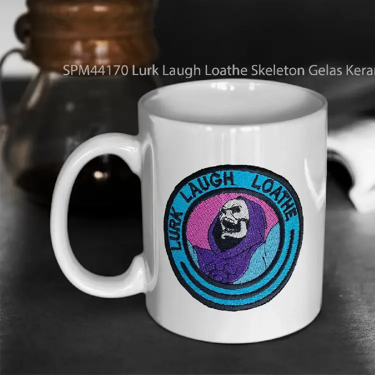 SPM44170 Lurk Laugh Loathe Skeleton Gelas Keramik Supermug