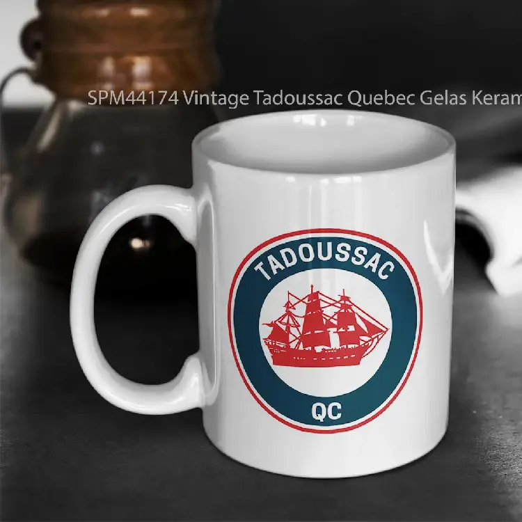 SPM44174 Vintage Tadoussac Quebec Gelas Keramik Supermug