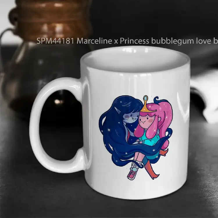 SPM44181 Marceline x Princess bubblegum love bubbline Gelas Keramik Supermug
