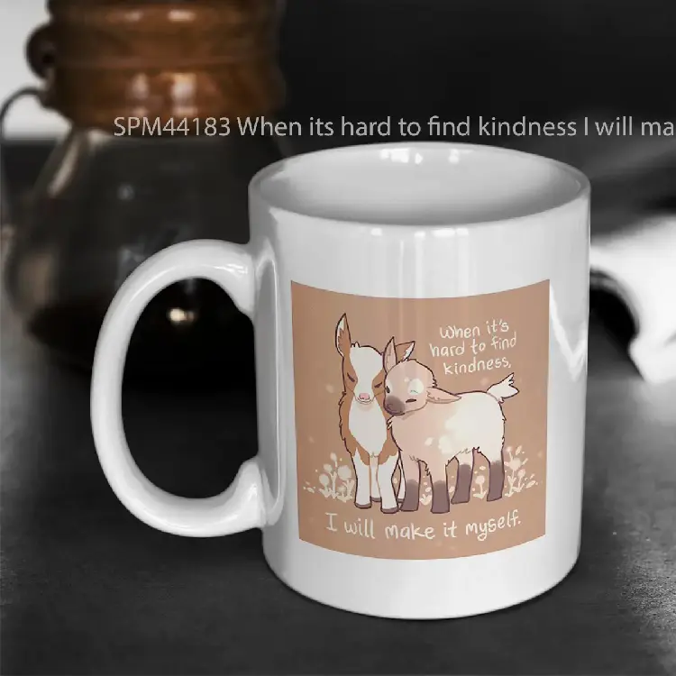 SPM44183 When its hard to find kindness I will make it myself Baby Goats Gelas Keramik Supermug