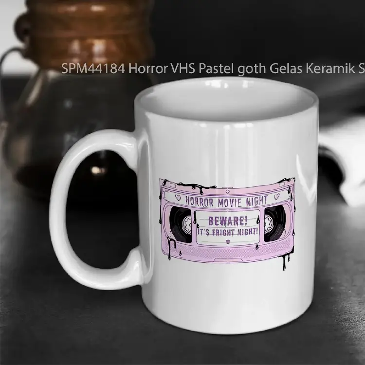 SPM44184 Horror VHS Pastel goth Gelas Keramik Supermug