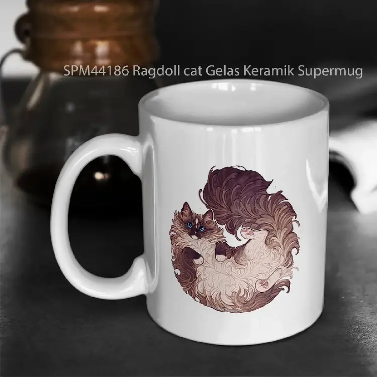 SPM44186 Ragdoll cat Gelas Keramik Supermug