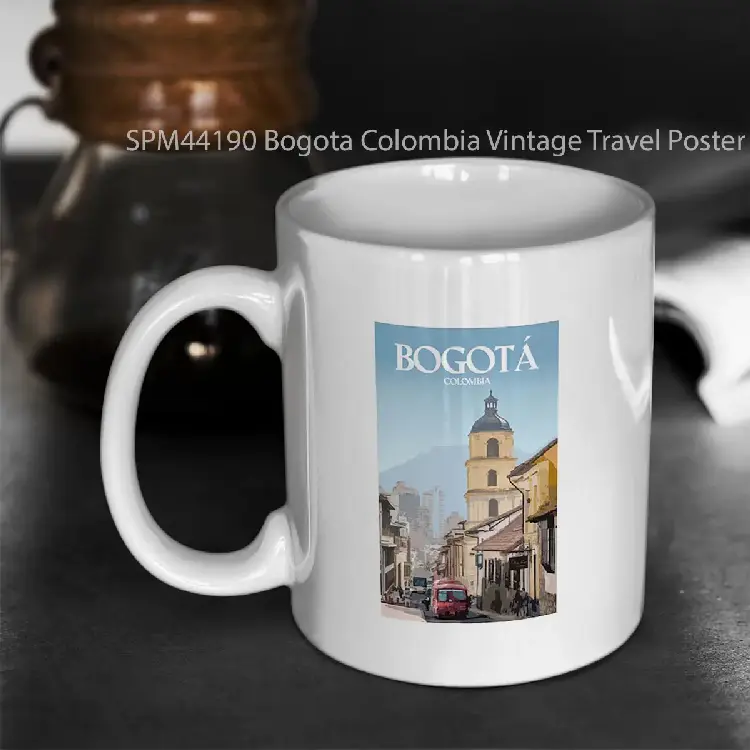 SPM44190 Bogota Colombia Vintage Travel Poster Artwork Gelas Keramik Supermug