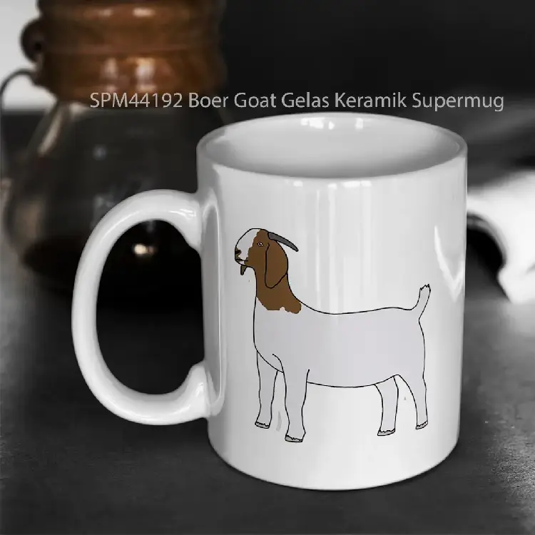SPM44192 Boer Goat Gelas Keramik Supermug